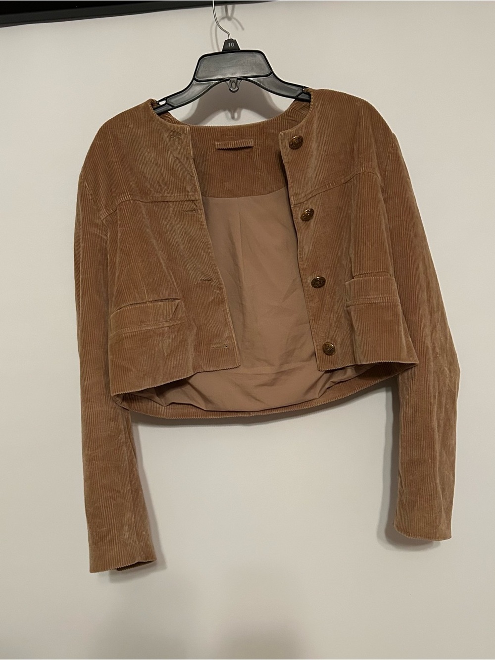 Citizens Of Humanity Cropped Corduroy Jacket in Tan